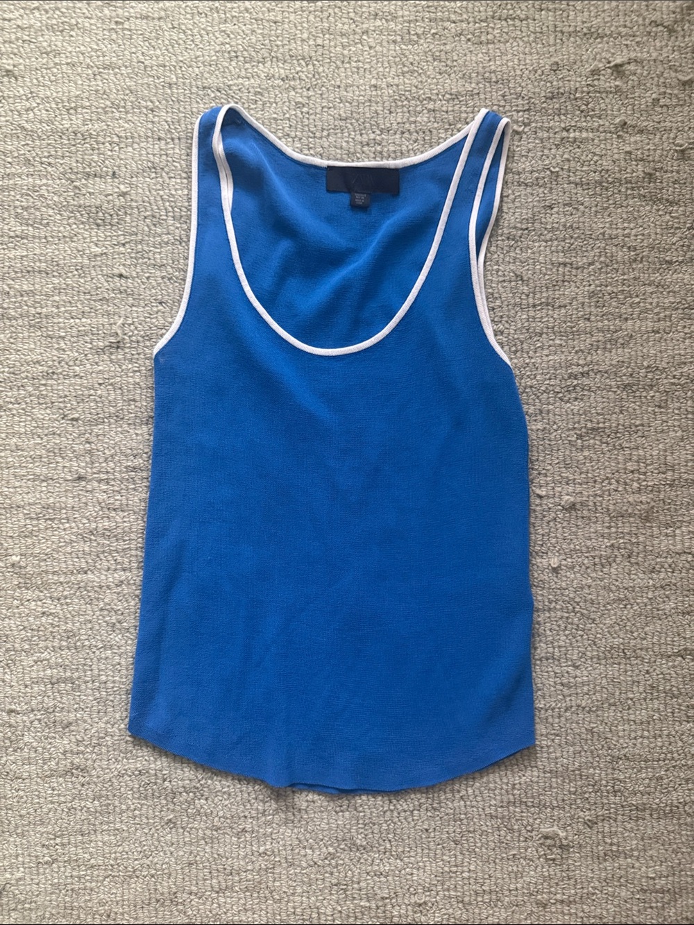 ZARA Blue and white tank top